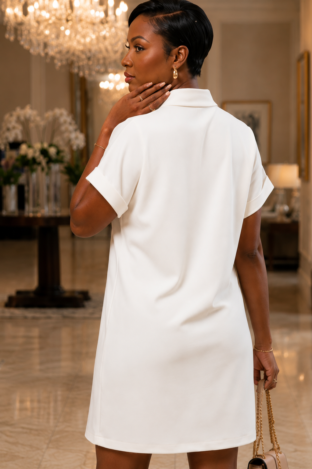 The Étoile Mock Neck Mini Dress